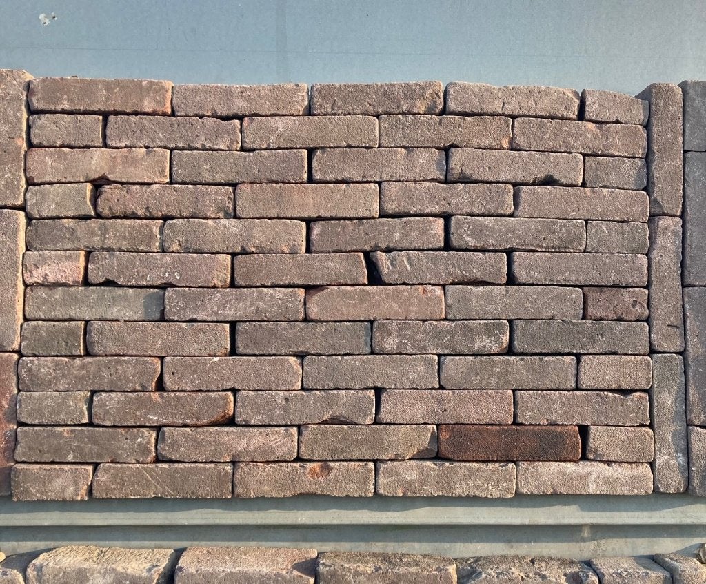 mooie oud hard gebakken waaltjes ofwel 5-duimers op pallet, Tuin en Terras, Gebruikt, Keramiek, Klinkers, Ophalen of Verzenden