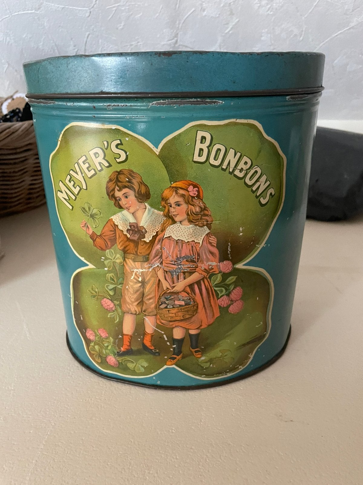 Oud brocante blik, Ophalen, Gebruikt, Overige