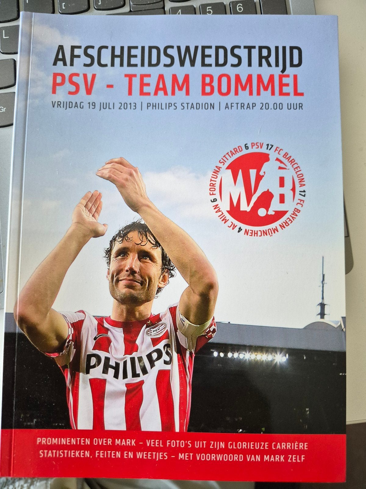 Programmablad Afscheidswedstrijd Mark van Bommel PSV, Ophalen of Verzenden, Zo goed als nieuw