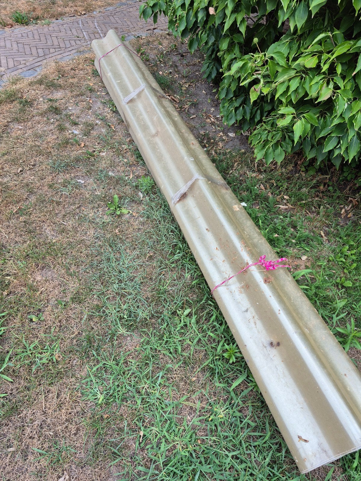 6 hagelbestendige polyester golfplaten (3,50m x 1,10m), Doe-het-zelf en Verbouw, Dakpannen en Dakbedekking, Ophalen, Kunststof