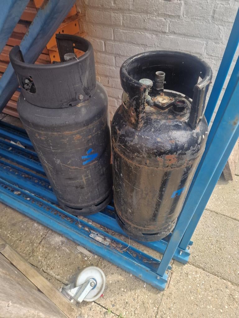 2x Lege Gasflessen / Gasflessen, Ophalen of Verzenden, Gebruikt, Onbekend