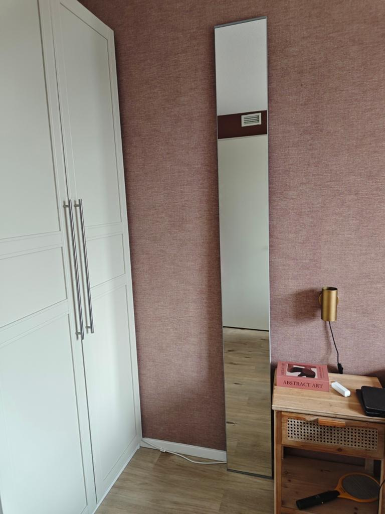 Spiegeldeur Pax kast Ikea. 25 cm breed, Ophalen, Zo goed als nieuw, Rechthoekig, 200 cm of meer