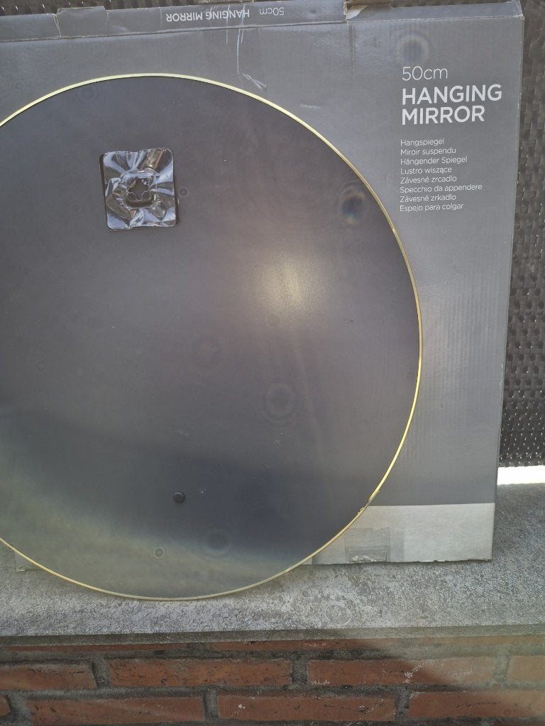 Goude spiegel, Ophalen, Minder dan 50 cm, Rond, Nieuw