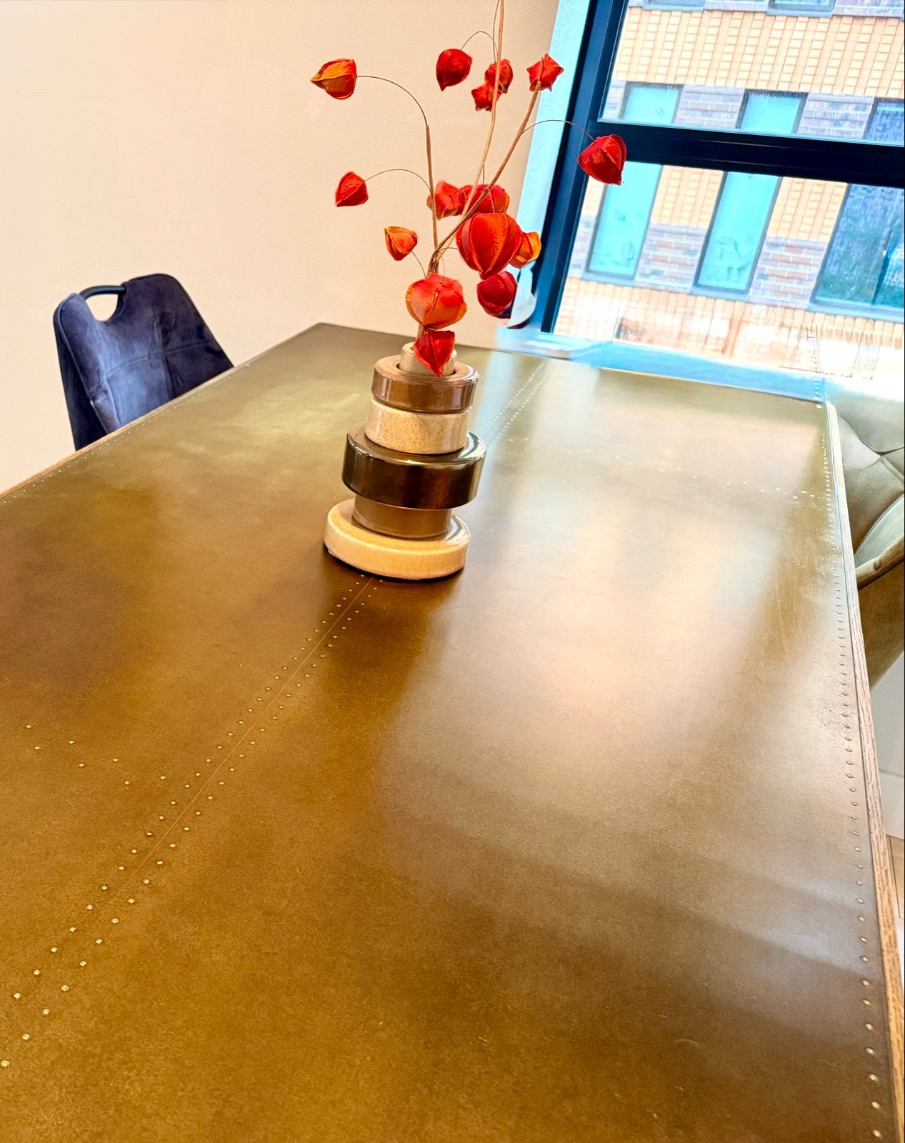 Elegante Eettafel met Industriële Look (200x90 cm), Huis en Inrichting, Ophalen, 50 tot 100 cm, Zo goed als nieuw, Elegant, eye-cather, industrieel,