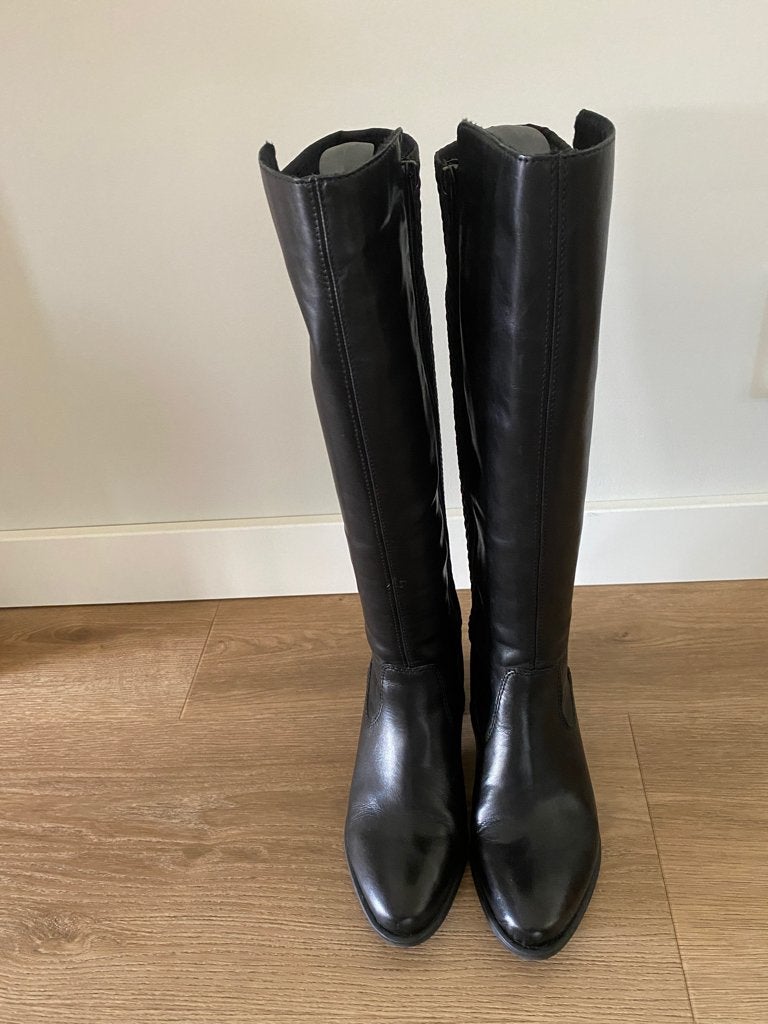Te koop: lange laarzen, zwart, merk Rieker, maat 38, Ophalen, Hoge laarzen, Zwart, Nieuw
