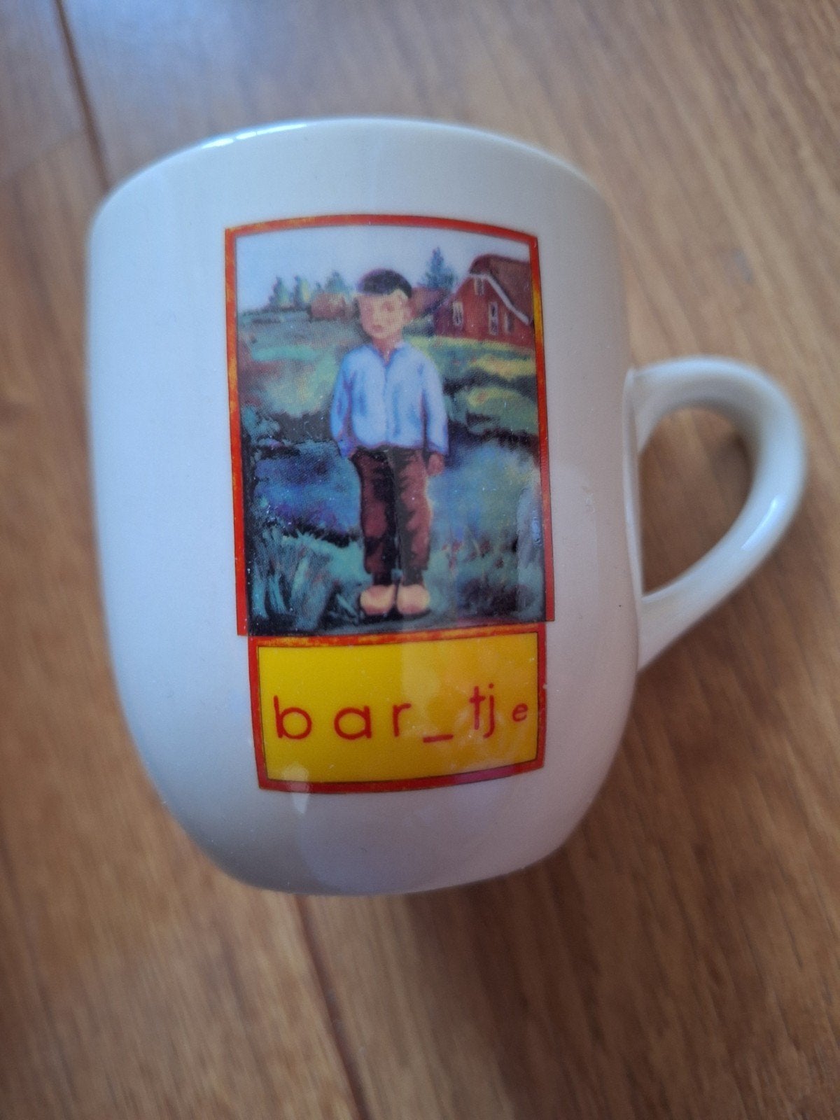 2 Bartje Bartels mokjes - Marja Koens stadsschilder, Overige merken, Zo goed als nieuw, Aardewerk, Mok