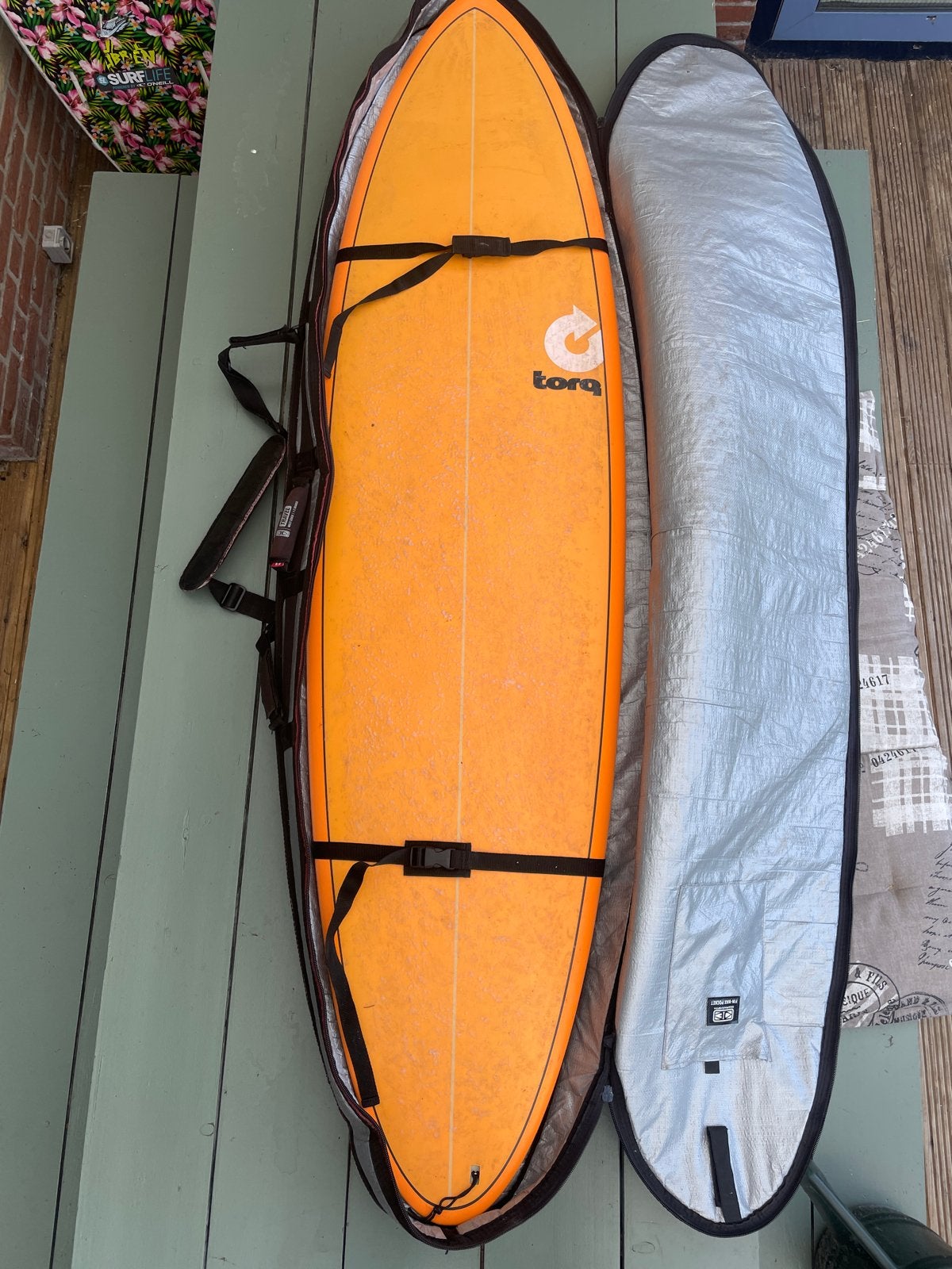 Torq Surfboard 6'8" met draagtas - goede staat, Ophalen, Zo goed als nieuw, Shortboard, Met vinnen
