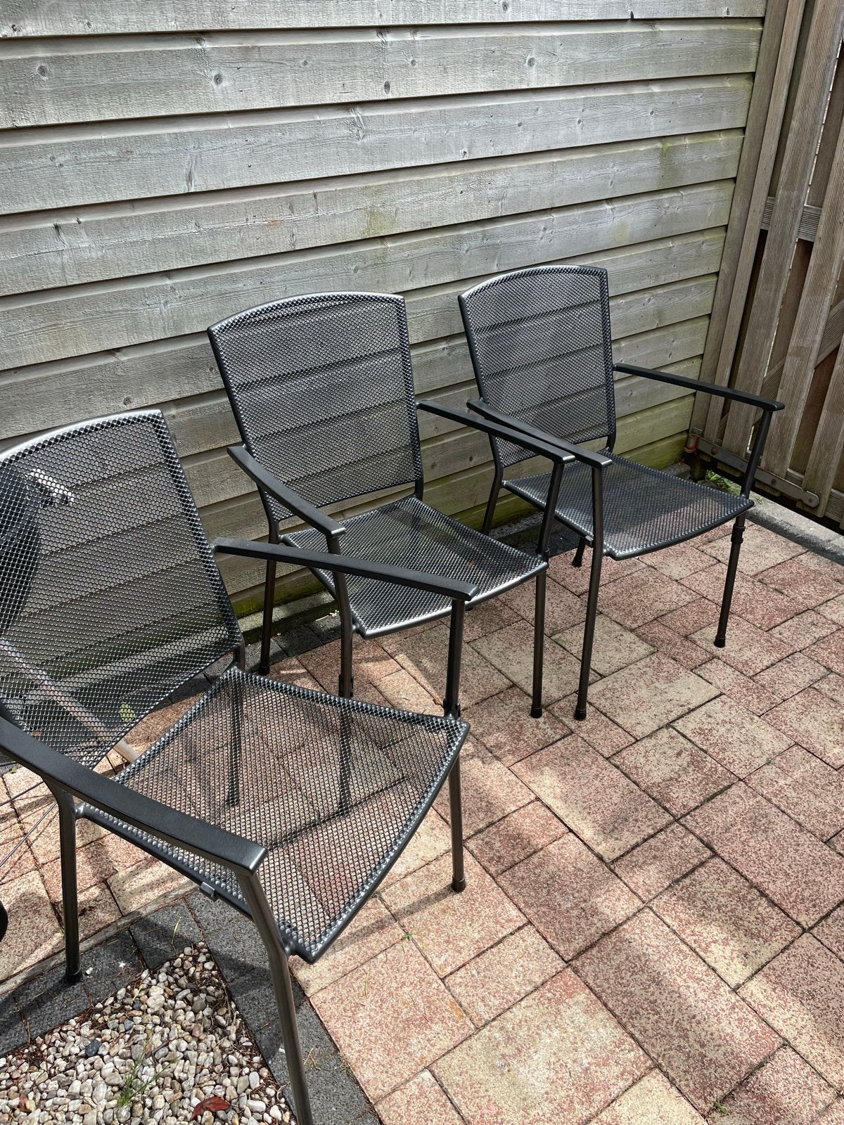 MWH Original Tuinstoelen - Set van 3, Ophalen, Gebruikt, Metaal, Stapelbaar