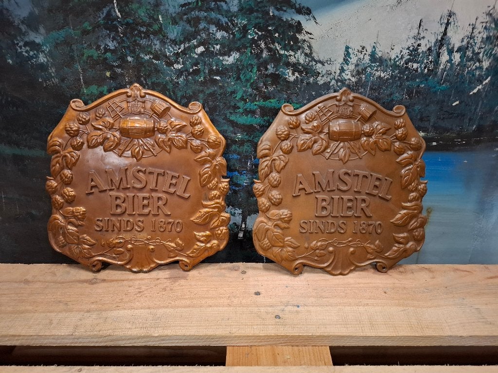 Amstel bier reclame, Ophalen, Gebruikt, Reclamebord