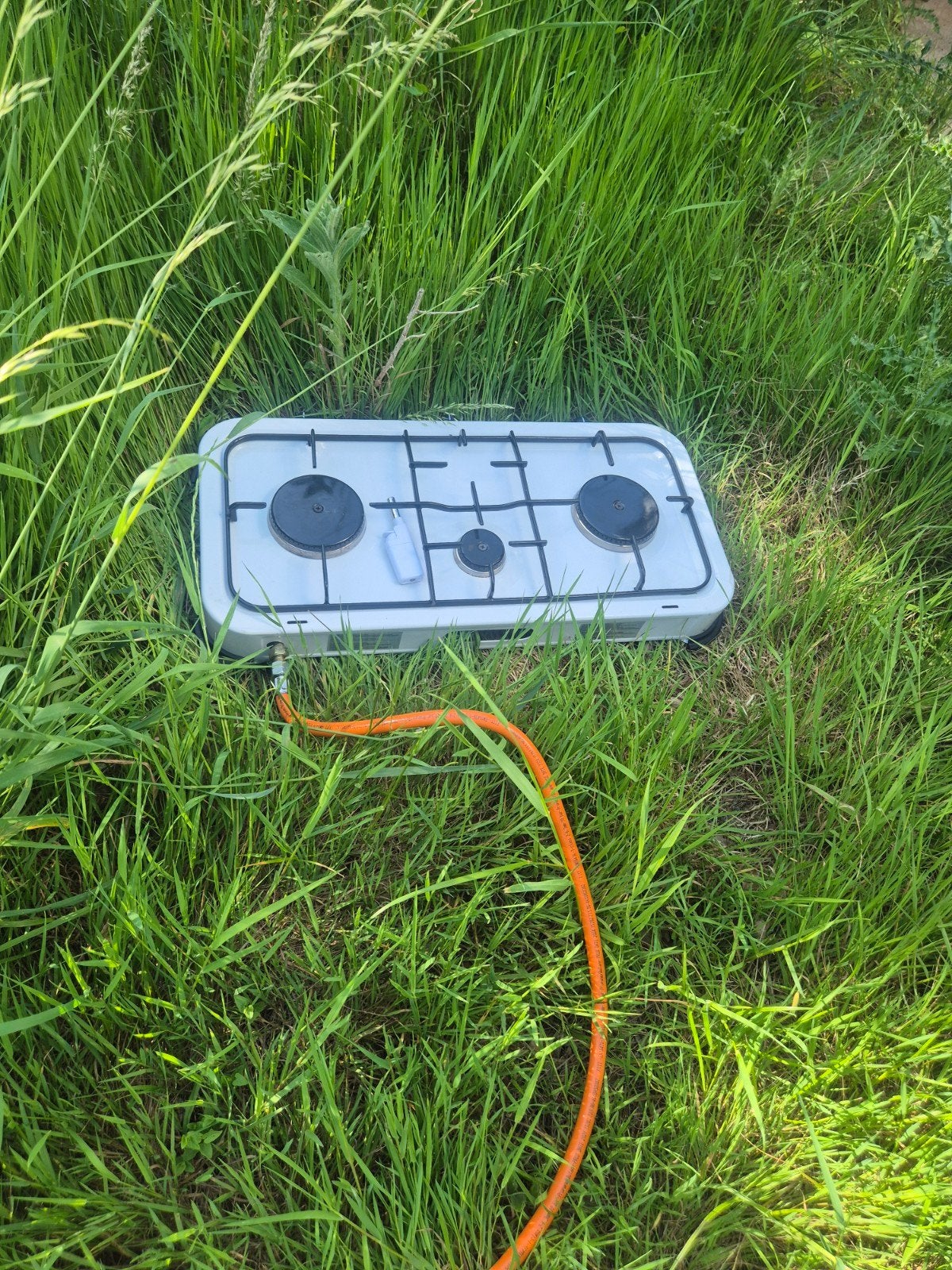 Gimeg kooktoestel + 8,4kg propaanfles, slang en drukregelaar, Caravans en Kamperen, Kampeeraccessoires, Ophalen of Verzenden