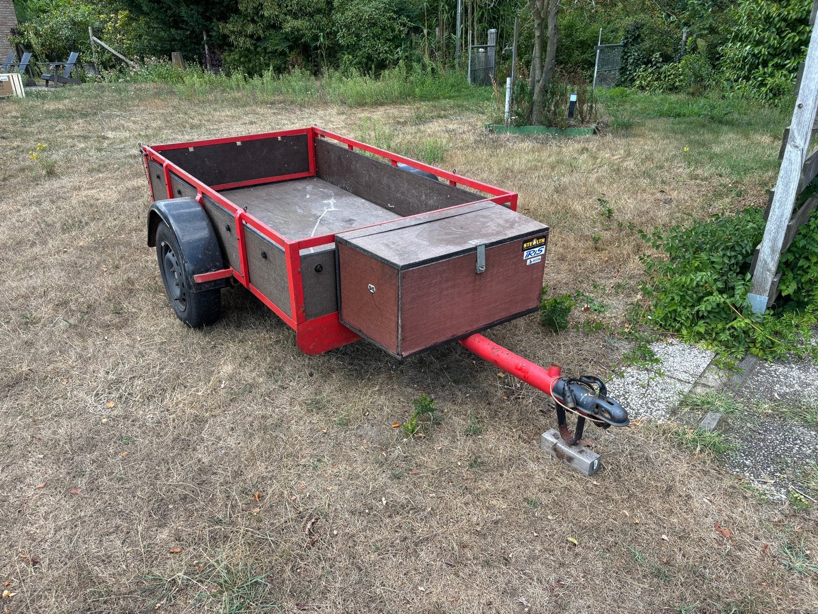 Compacte aanhangwagen met opbergbox, Auto diversen, Aanhangers en Bagagewagens, Ophalen, Gebruikt
