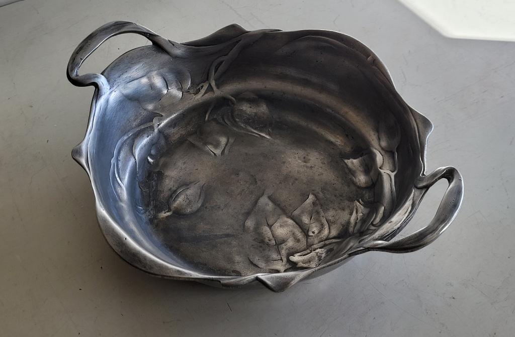 Fraaie tinnen fruitschaal (1,5 L), Antiek en Kunst, Antiek | Tin, Ophalen of Verzenden
