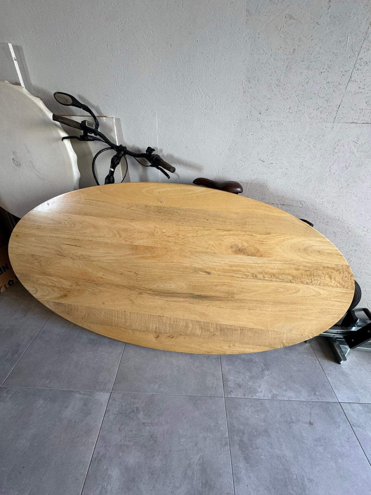 Ovale eettafel mango, Ophalen, Overige materialen, Gebruikt, 50 tot 100 cm