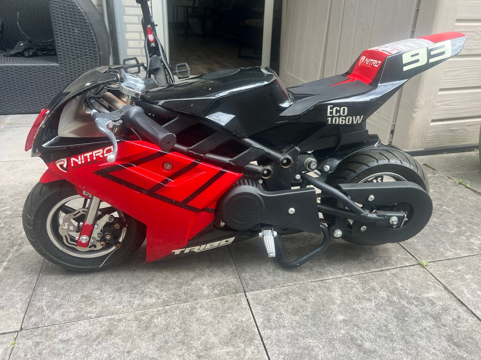 Nitro Eco 1060W Pitbike, Fietsen en Brommers, Ophalen, Zo goed als nieuw, Schijfrem, Pitbike