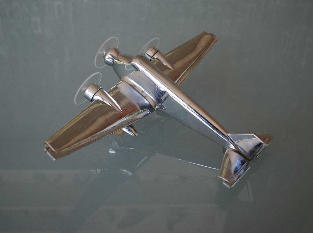 WW2 Oud Duitse Junkers Ju-52 Vliegtuig Messing Chroom 1.5 kg, Ophalen of Verzenden