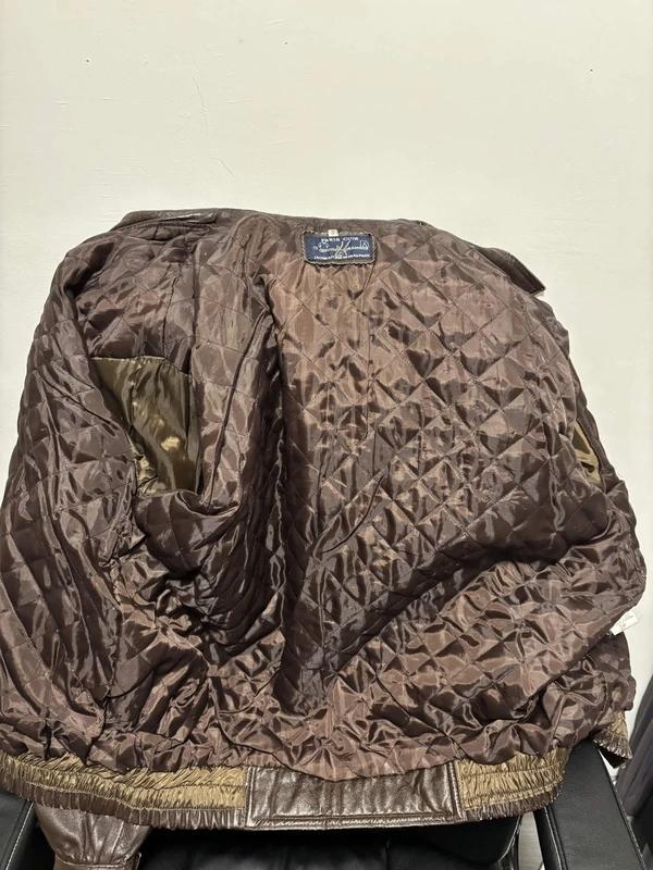Bruin leren jas, Kleding | Heren, Jassen | Winter, Maat 52/54 (L), Bruin, Geen merk, Ophalen of Verzenden