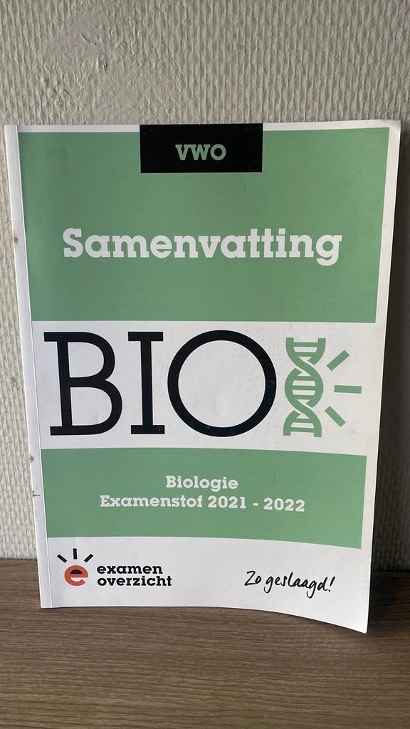 Examenoverzicht VWO biologie, Ophalen of Verzenden, Gelezen, VWO, Biologie