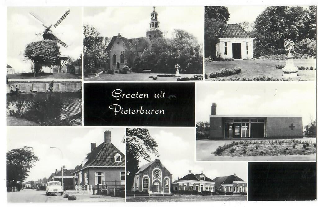 Groeten uit Pieterburen, Verzamelen, Ansichtkaarten | Nederland, Verzenden, 1940 tot 1960, Ongelopen, Groningen