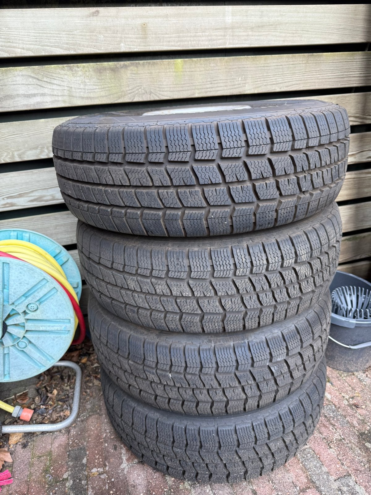 Winterbanden + velgen  215/70 /15 fiat ducato, Auto-onderdelen, Banden en Velgen, Ophalen, 15 inch, Banden en Velgen, Winterbanden