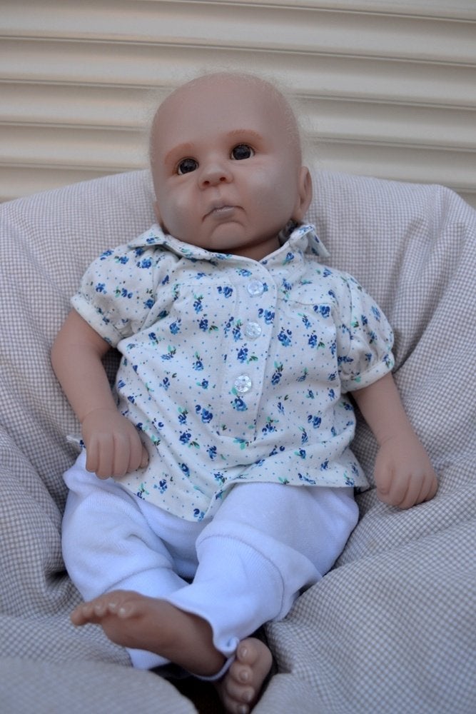 Mooie Reborn baby pop NR 7892, Verzamelen, Poppen, Zo goed als nieuw, Pop, Ophalen of Verzenden