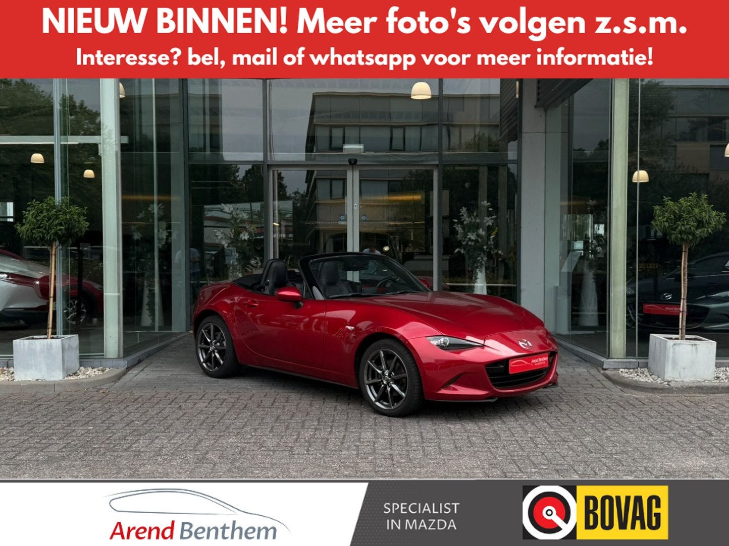 Mazda MX-5 2.0 SkyActiv-G 160 GT-M BOSE / Leer / Navi / Clim, Auto's, 1998 cc, Gebruikt, Euro 6, 4 cilinders
