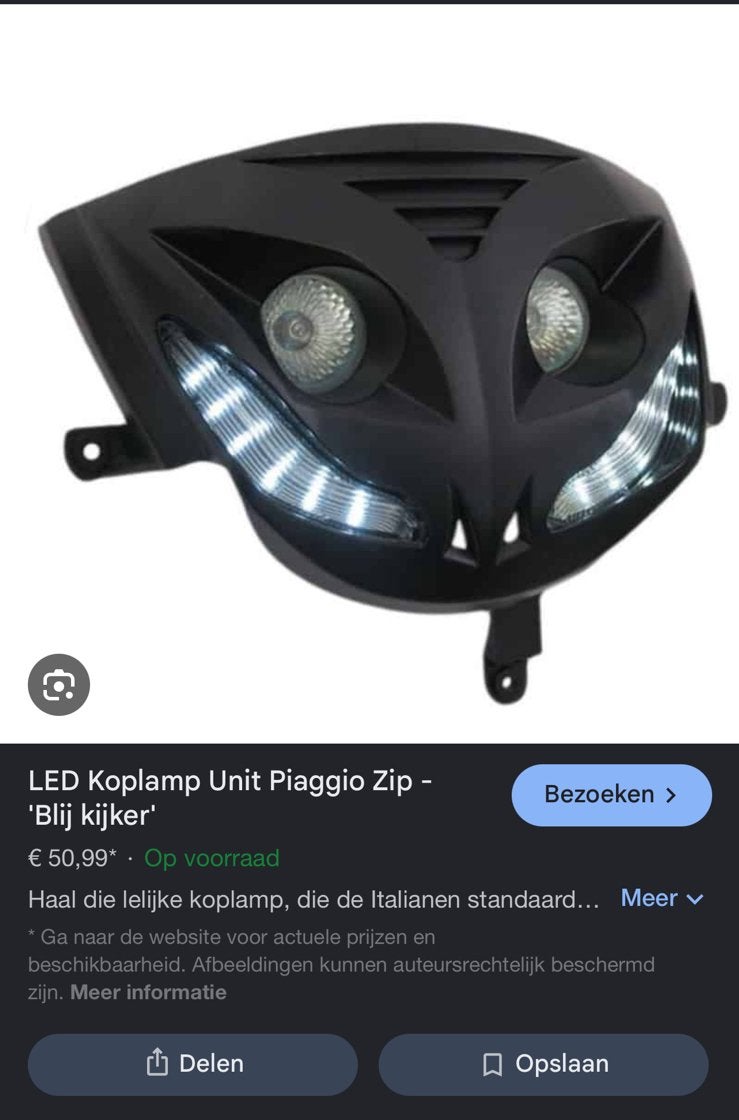 Zip boskijker koplamp, Motoren, Ophalen of Verzenden