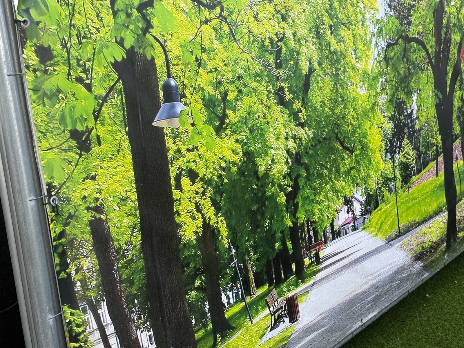 Vinyl tuindoek voor schutting of muur - ZGAN, Tuin en Terras, Ophalen, Zo goed als nieuw