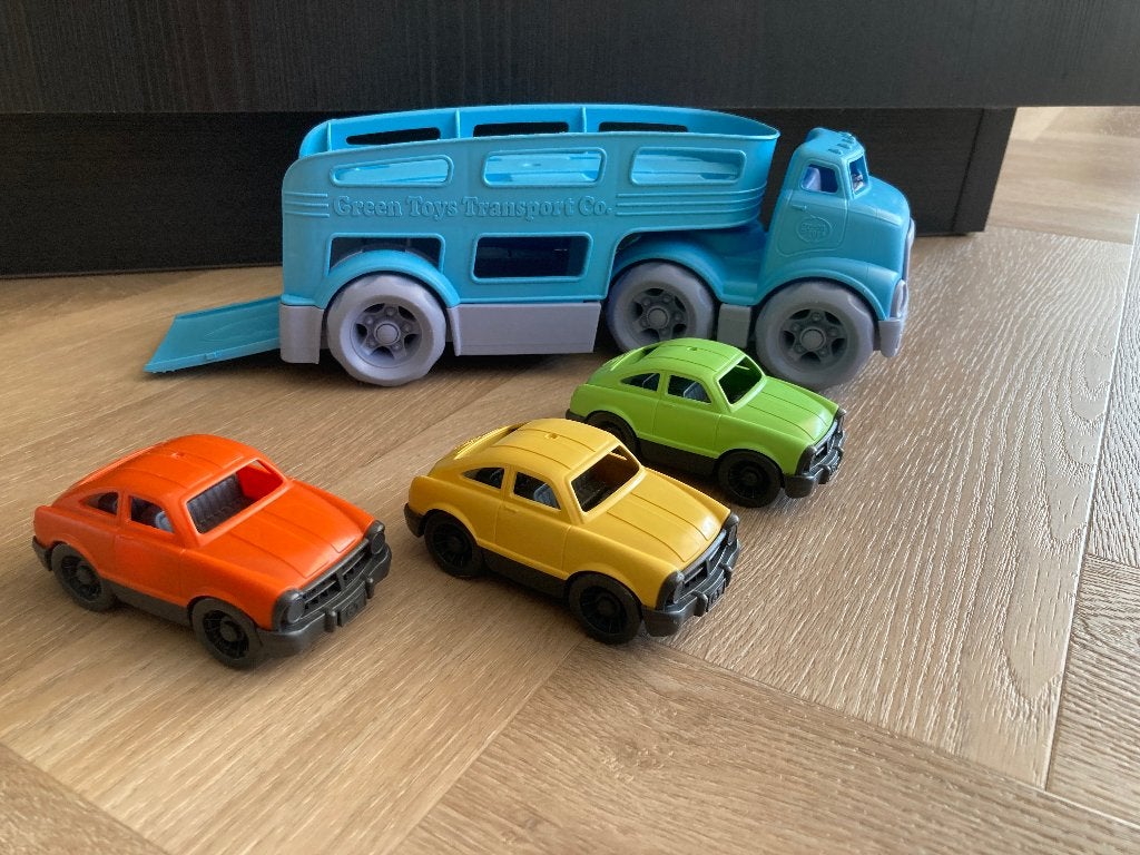 Green Toys Autotransporter met 3 auto's, Ophalen of Verzenden, Zo goed als nieuw