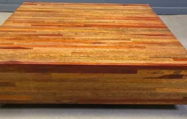 AULIA salontafel, ontworpen door Henk Vos (Studio Linteloo), Ophalen, Gebruikt, 100 tot 150 cm, Vierkant