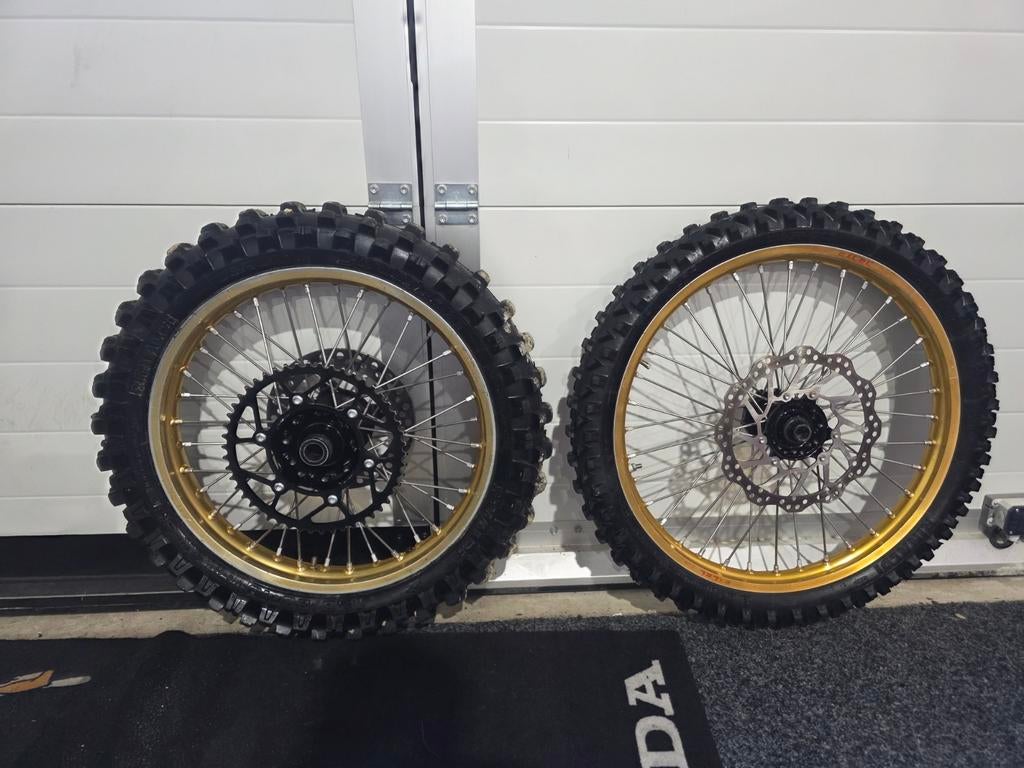 Honda CRF Wielen Haan wheels cr f 450 250 wielen set goud, Motoren, Onderdelen | Honda, Ophalen, Gebruikt, Niet van toepassing