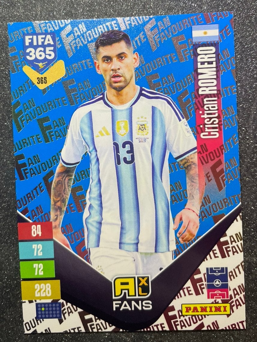 Panini Fifa365 2027 BLUE PARALLEL FANS’FAV. ROMERO ARGENTINA, Verzenden, Zo goed als nieuw, Plaatje