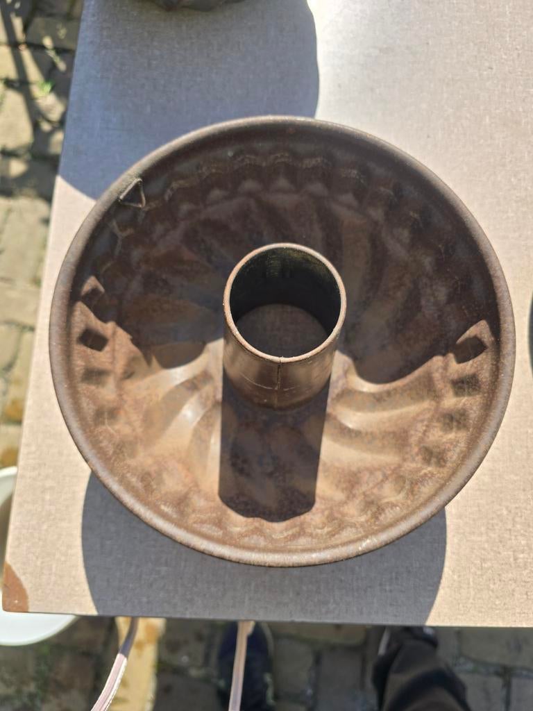 Vintage koperen tulband cake bakvorm puddingvorm, Antiek en Kunst, Ophalen of Verzenden