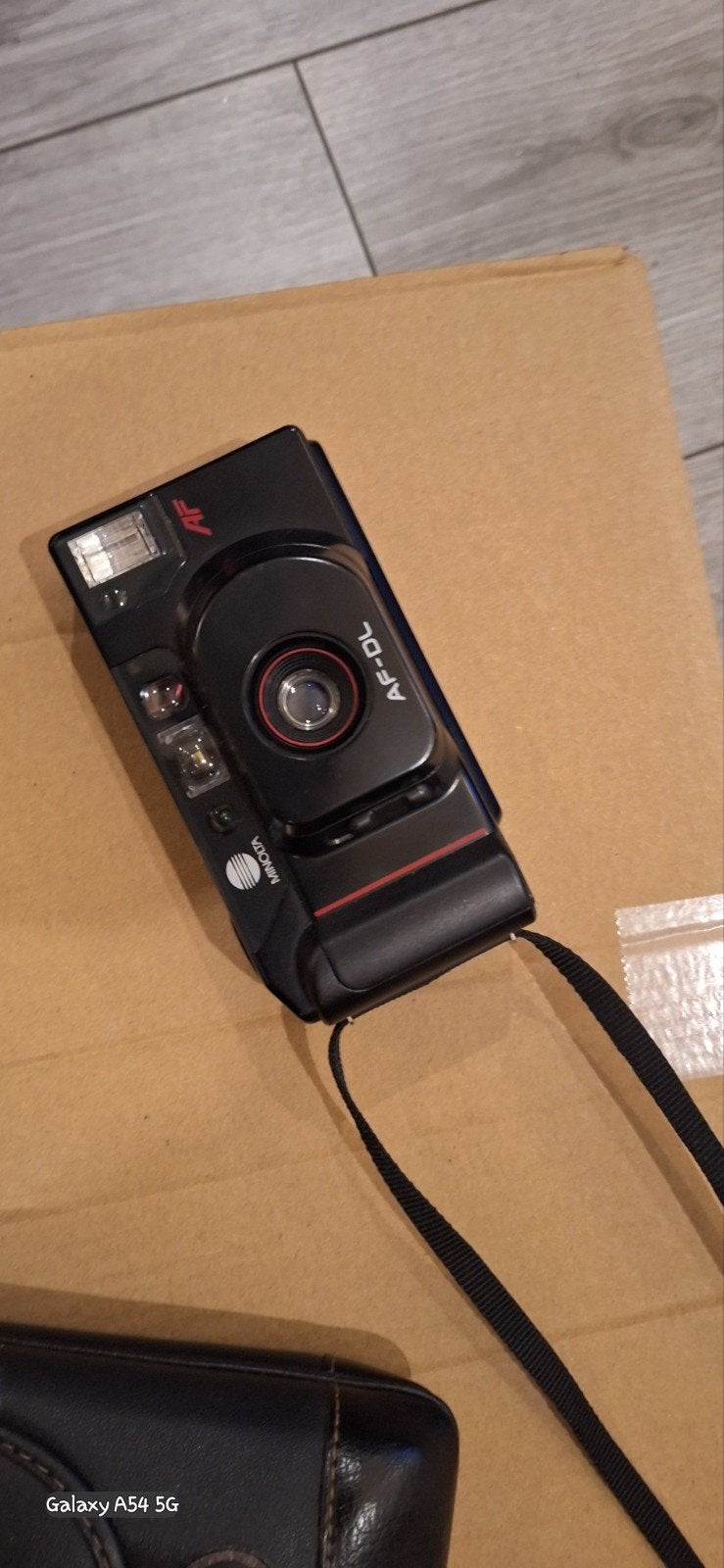 Minolta AF-DL Compact Camera met Leren Hoesje, Audio, Tv en Foto, Ophalen of Verzenden, Zo goed als nieuw, Compact, Minolta