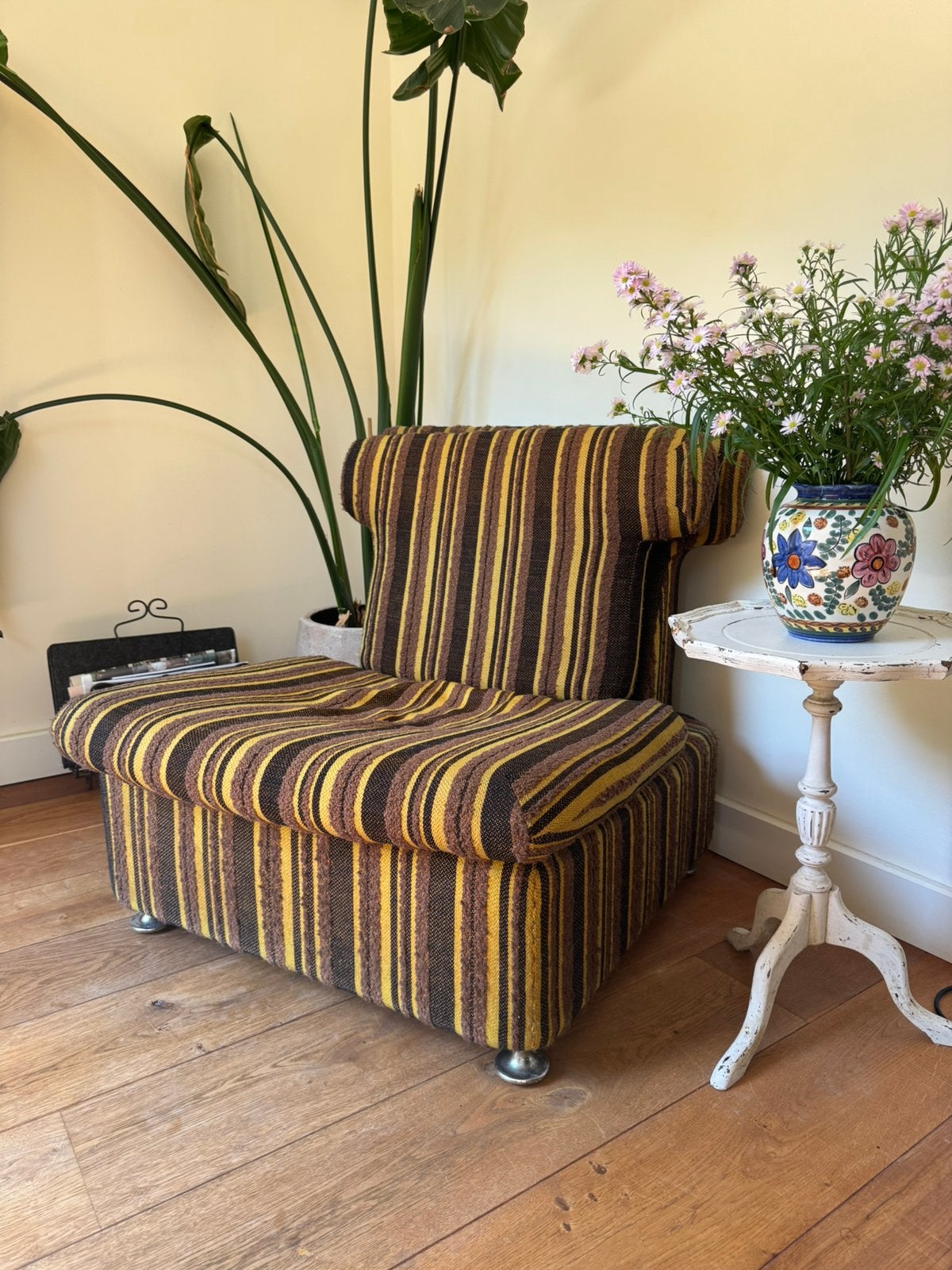 Prachtig Hongaarse fauteuil uit de 70s, Ophalen, Gebruikt, 75 tot 100 cm, Stof