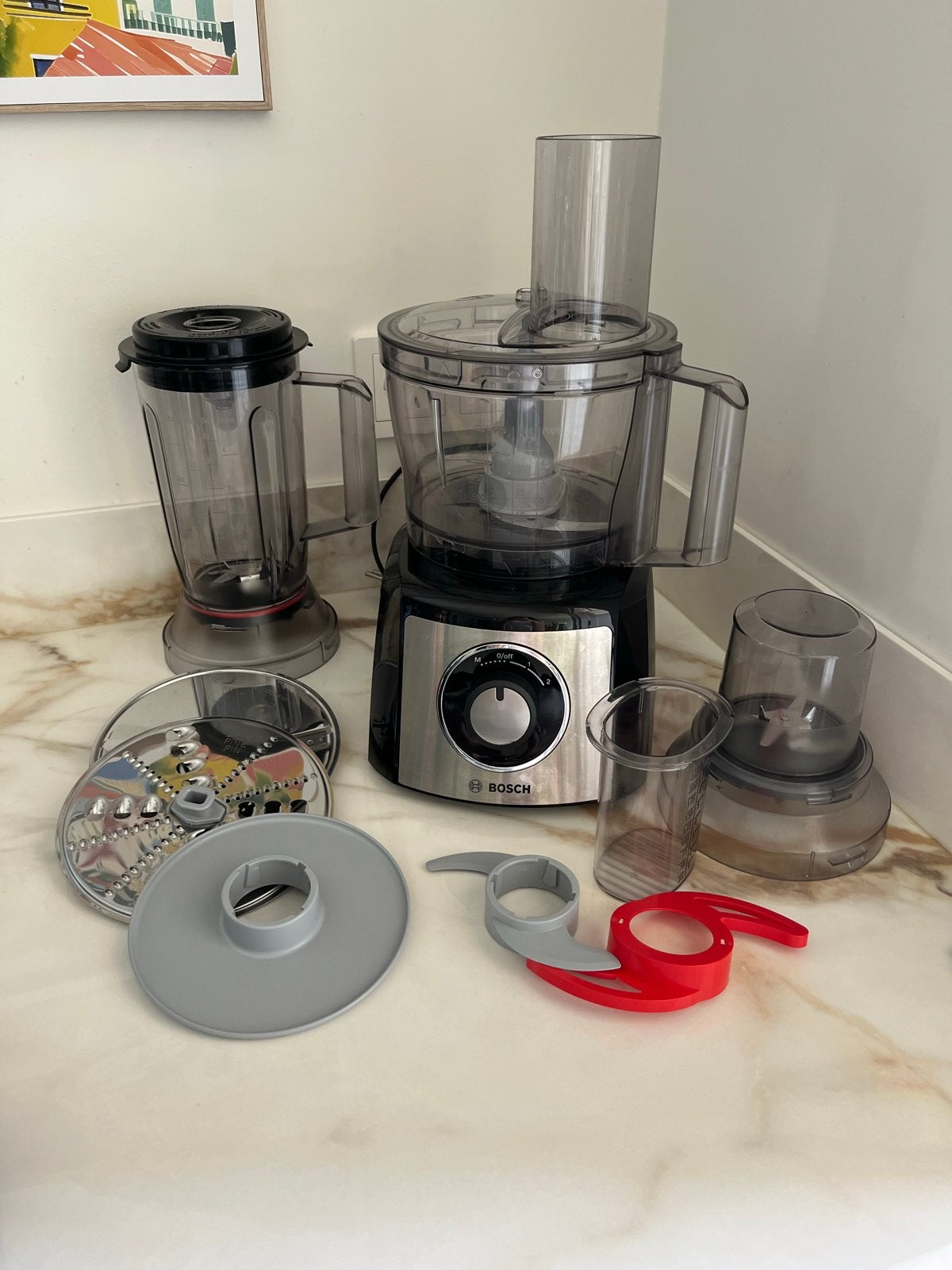Bosch MCM3501M compacte keukenmachine - Zo goed als nieuw, Witgoed en Apparatuur, Keukenmixers, 3 snelheden of meer, Ophalen of Verzenden