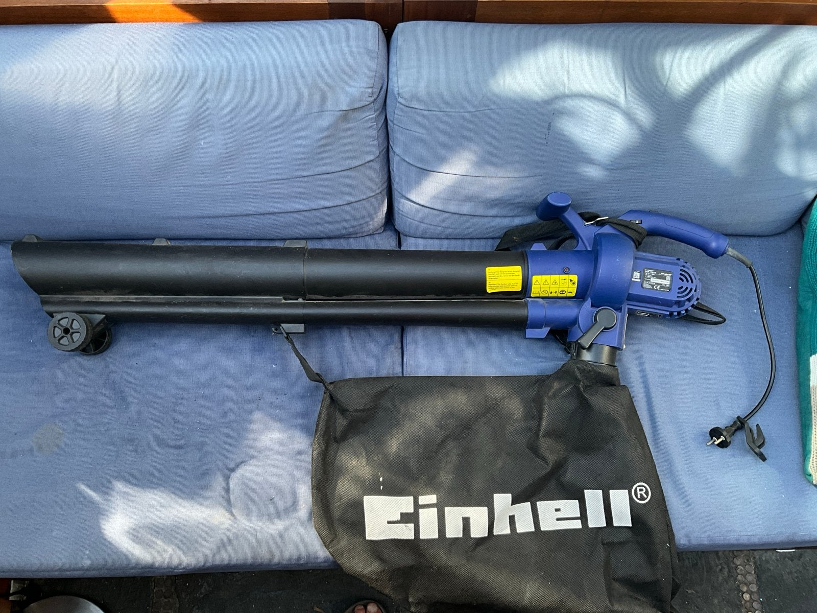 Einhell BG-EL 2500/2 E Bladblazer - Elektrisch, Gebruikt, Handgedragen, Ophalen of Verzenden, Met opvangzak