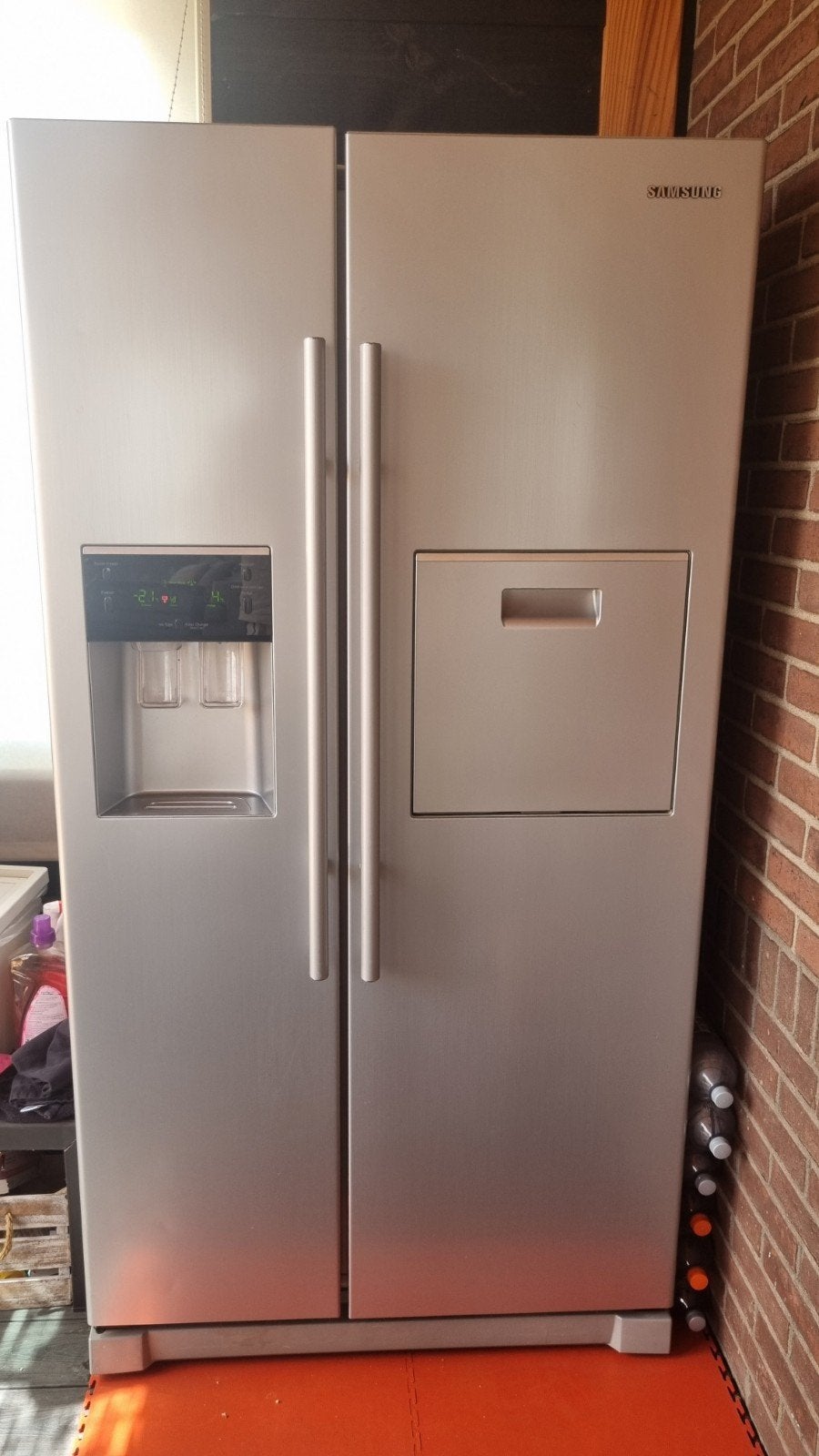 Samsung Amerikaanse koelkast, Ophalen, 200 liter of meer, 60 cm of meer, Met aparte vriezer