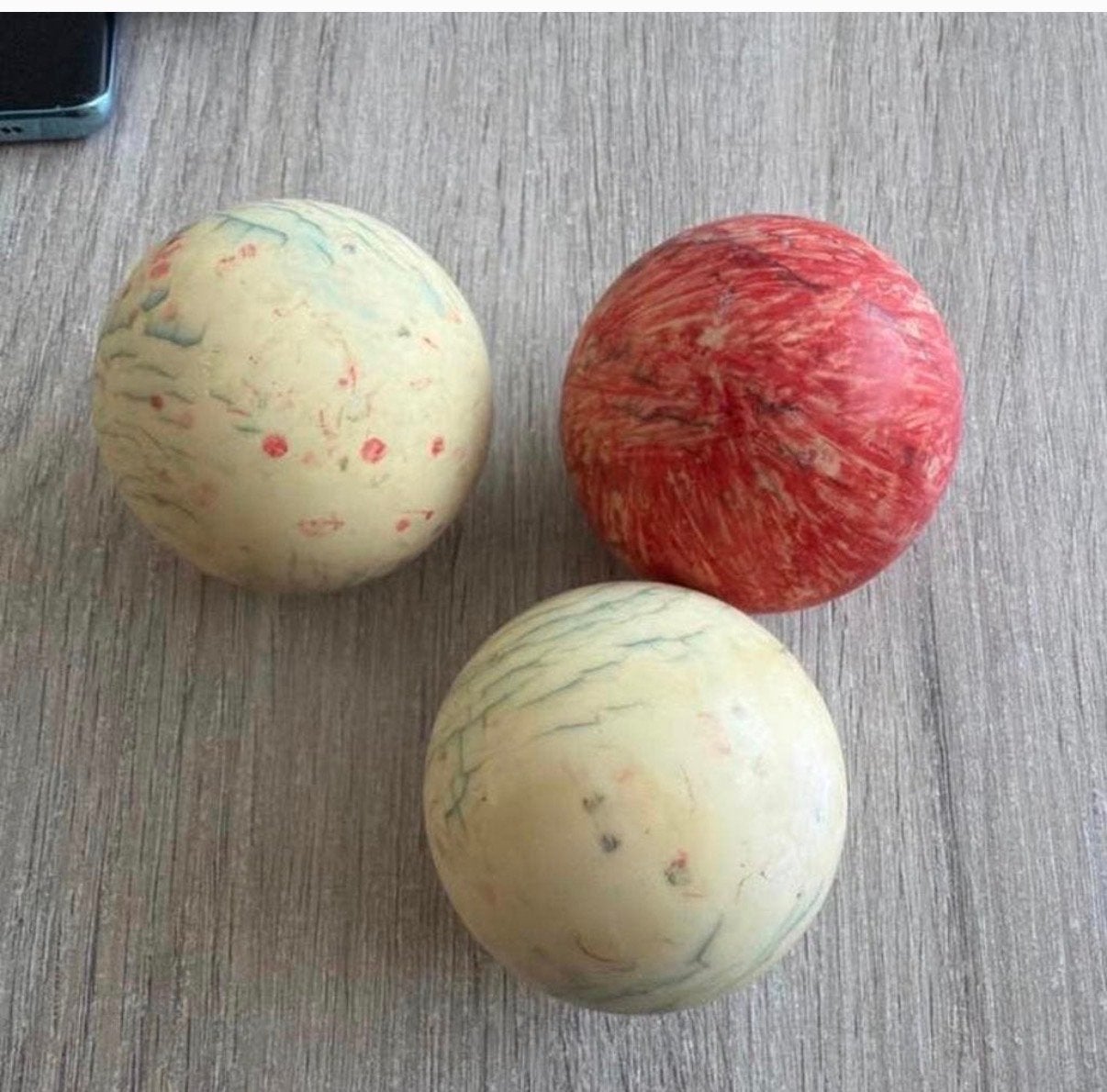 Antieke biljartballen - set van 3, Ophalen of Verzenden