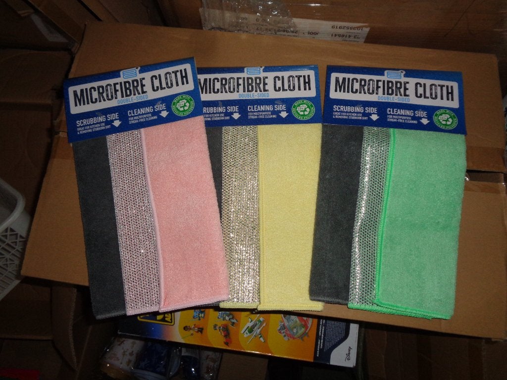 PARTIJ DUBBELZIJDIGE MICROVEZELDOEK EN LUIWAGEN 2 STUKS, ., Nieuw, Ophalen of Verzenden, .