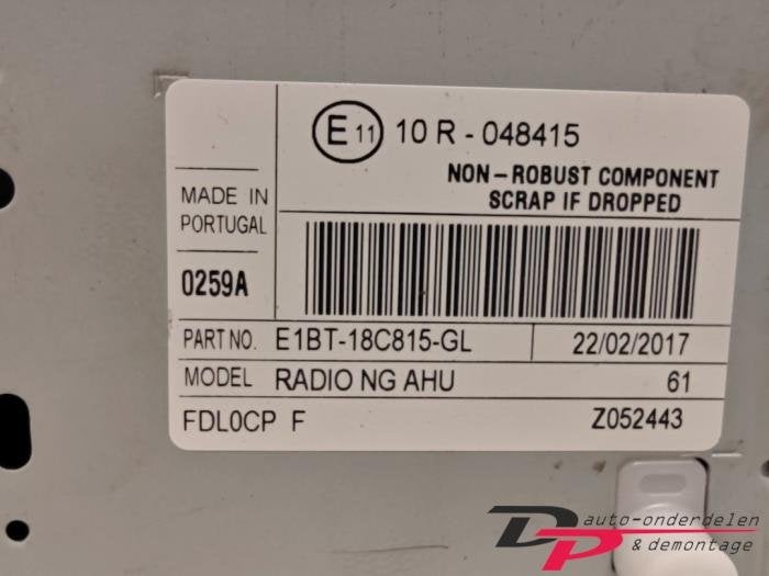 Radio CD Speler van een Ford Fiesta, Auto-onderdelen, Gebruikt, -, -, Ophalen of Verzenden