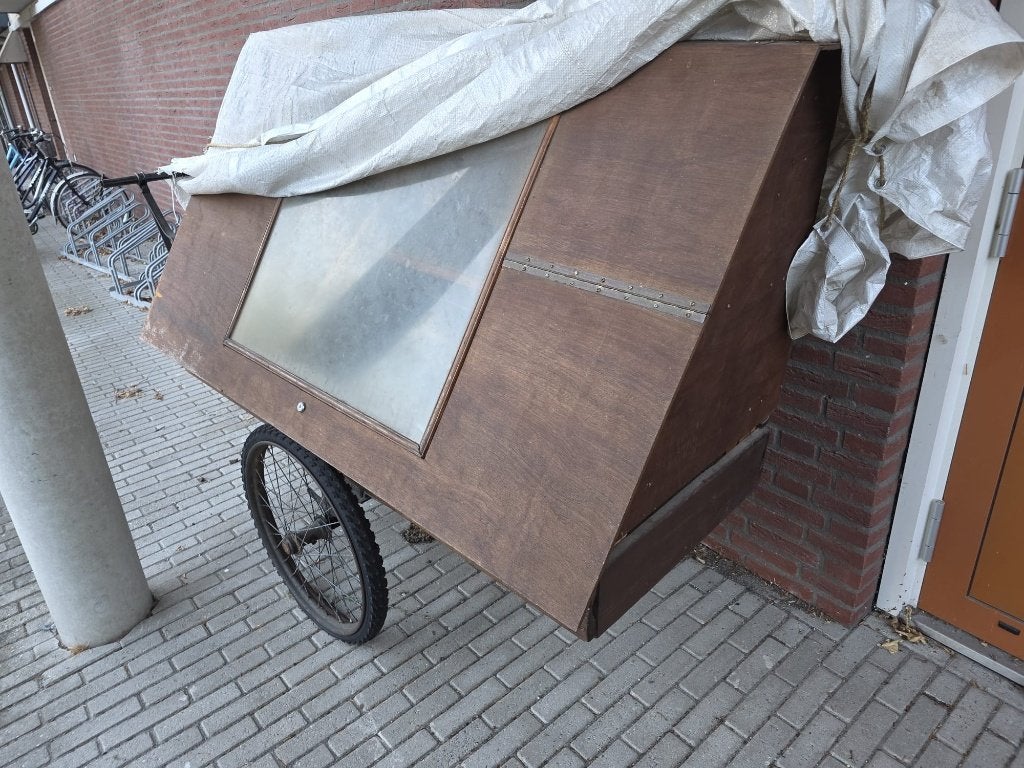 Bouw project customized marktkraam, op  bakfiets uit 1910, Ophalen, Gebruikt, Terugtraprem, Onbekend