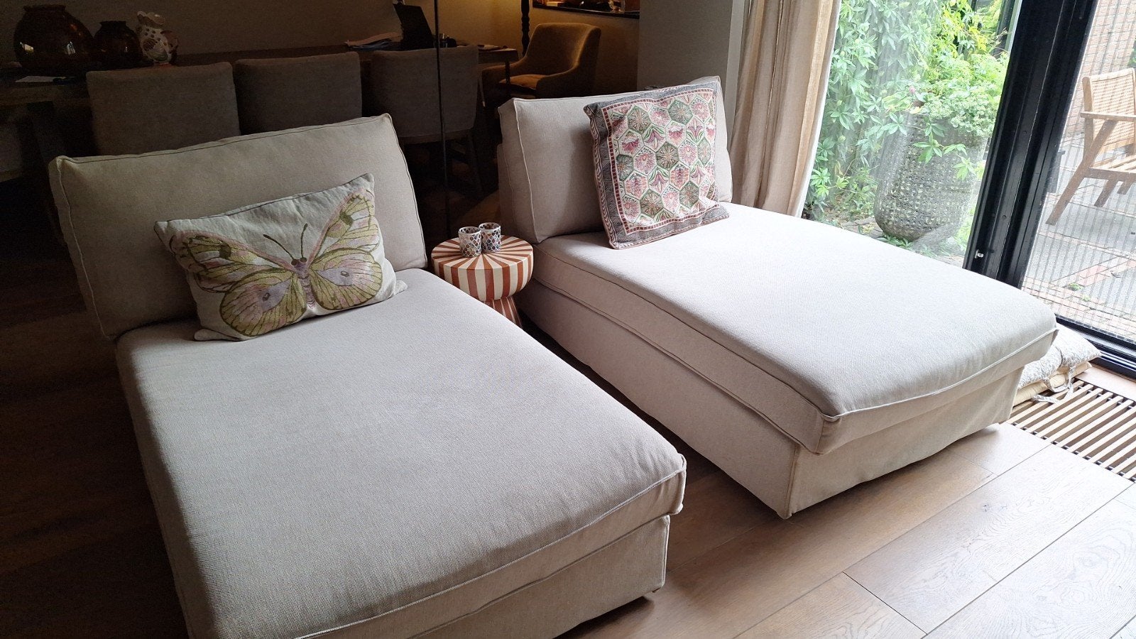 KIVIK Chaise longue Tallmyra beige - Als nieuw!, Eenpersoons, Ophalen of Verzenden, Zo goed als nieuw, Minder dan 150 cm