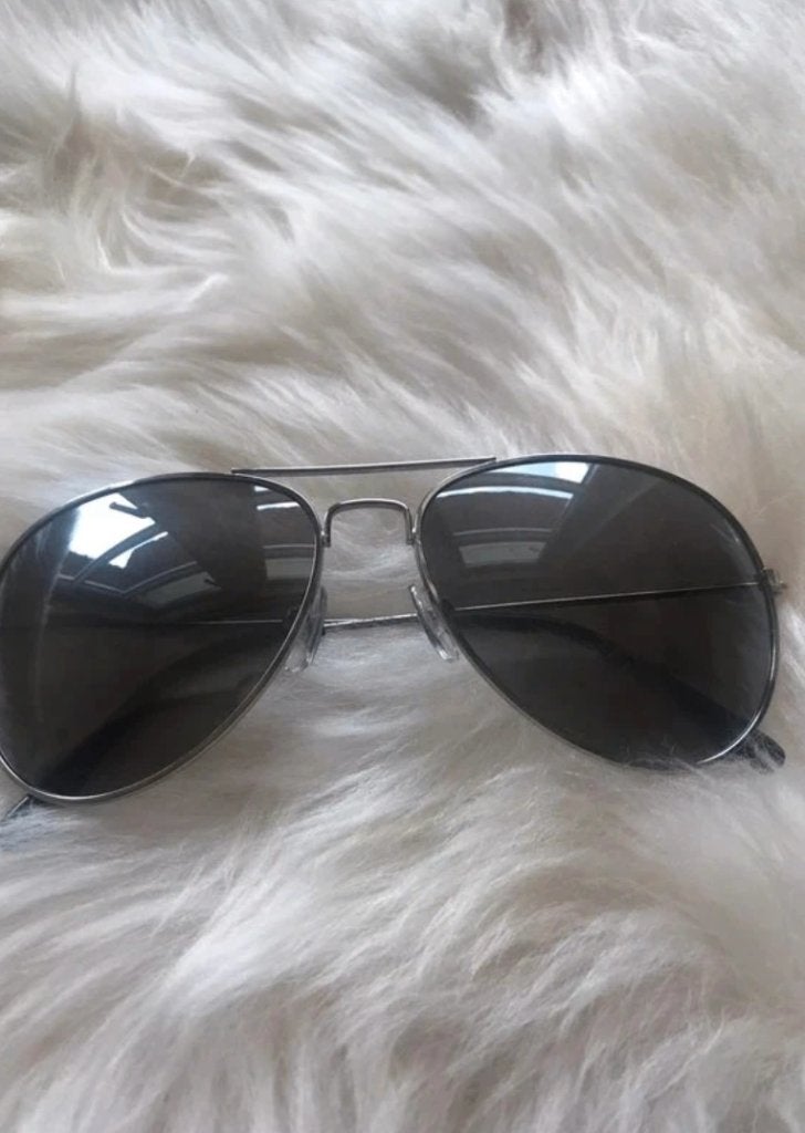 Zilveren piloten zonnebril aviator glasses, Sieraden, Tassen en Uiterlijk, Zonnebrillen en Brillen | Heren, Overige merken, Zonnebril