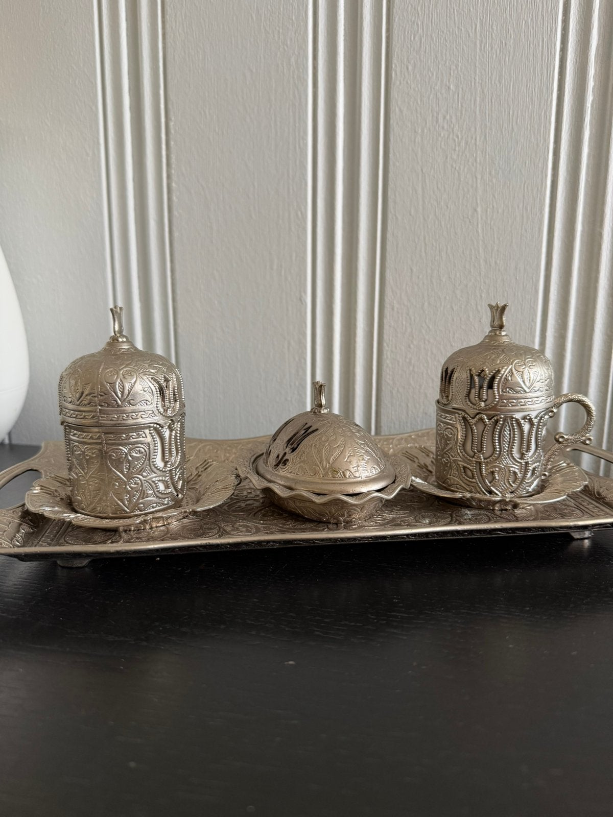 Turkse koffiekopjes, Ophalen, Gebruikt, Rond, Hout