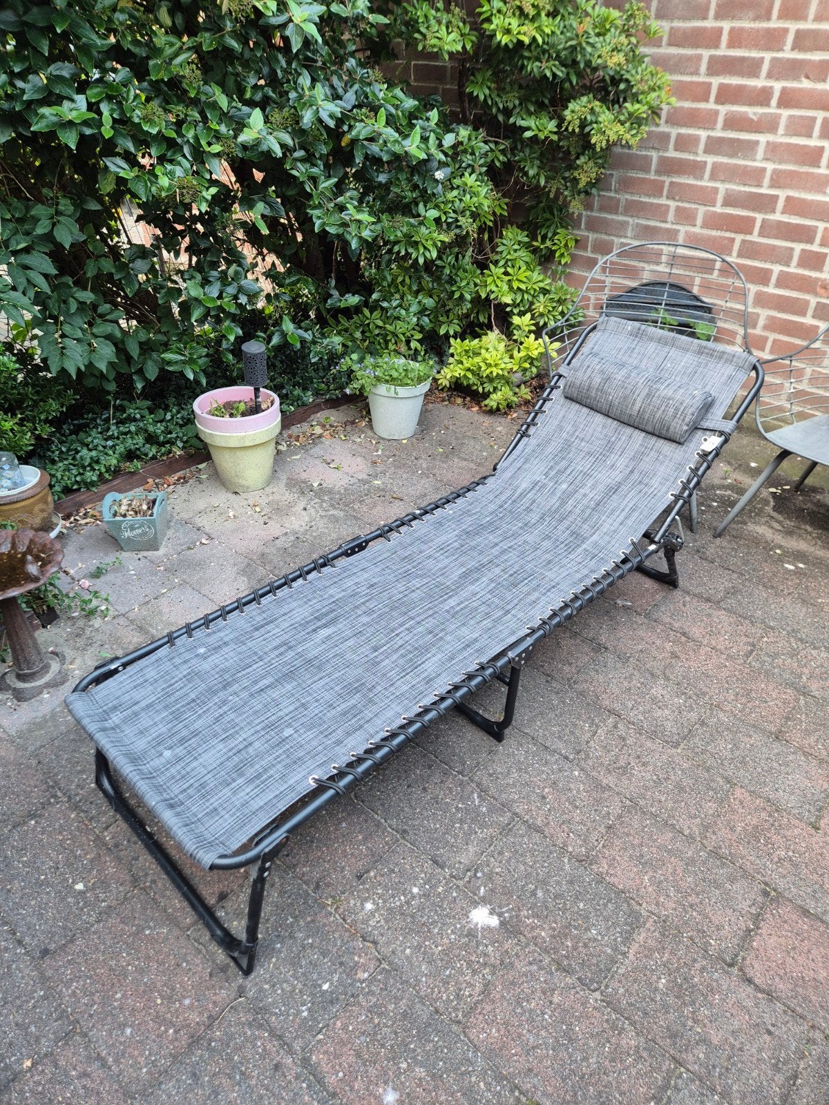 Ligbed, Tuin en Terras, Ligbedden, Ophalen, Gebruikt, Aluminium, Verstelbaar