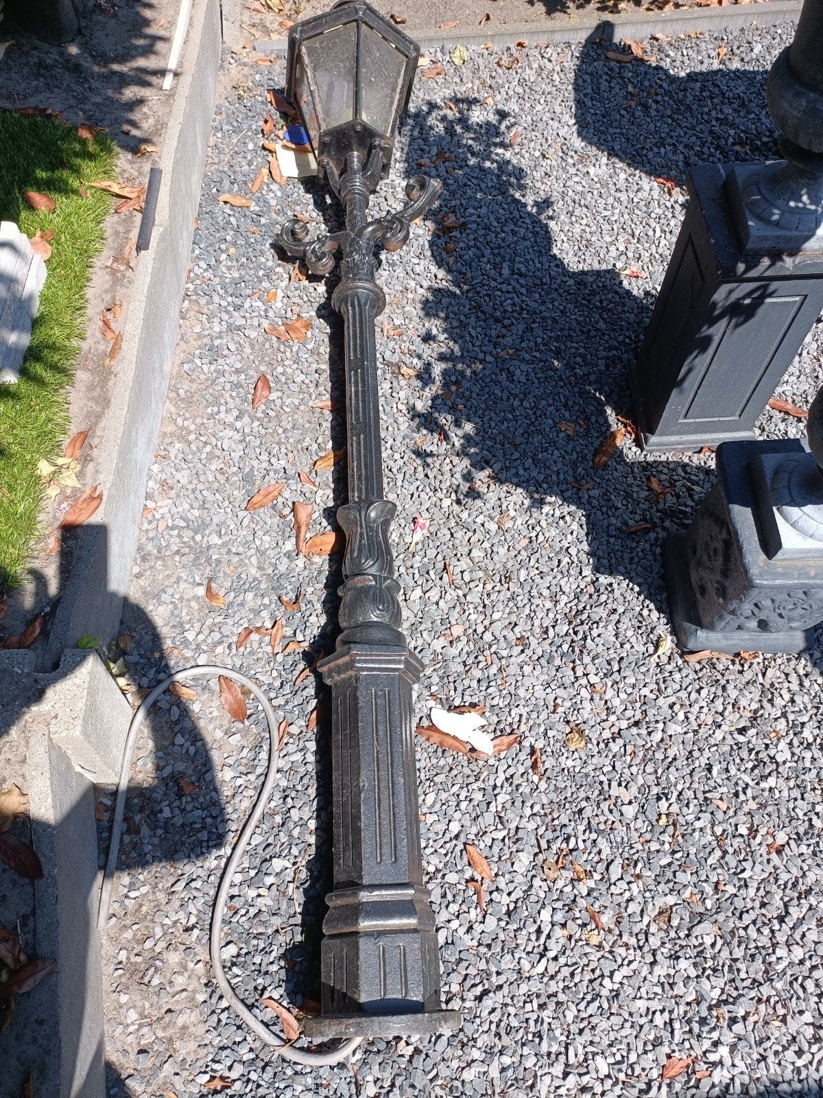 Gietijzeren lantaarnpaal, Tuin en Terras, Buitenverlichting, Ophalen, Gebruikt, Staande lamp, Netvoeding