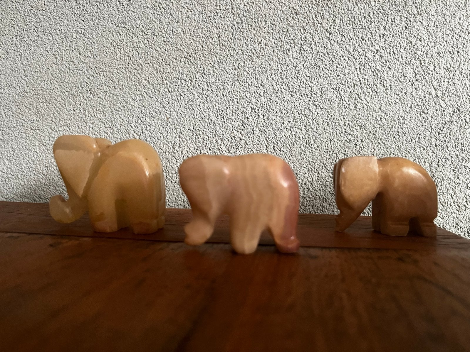 3 Kleine Onyx Olifanten Beeldjes - Decoratie, Ophalen of Verzenden