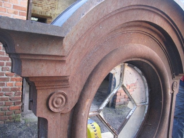Oeil de boeuf 126x123cm / Monumentaal bijzonder ossenoog, Ophalen, Zo goed als nieuw