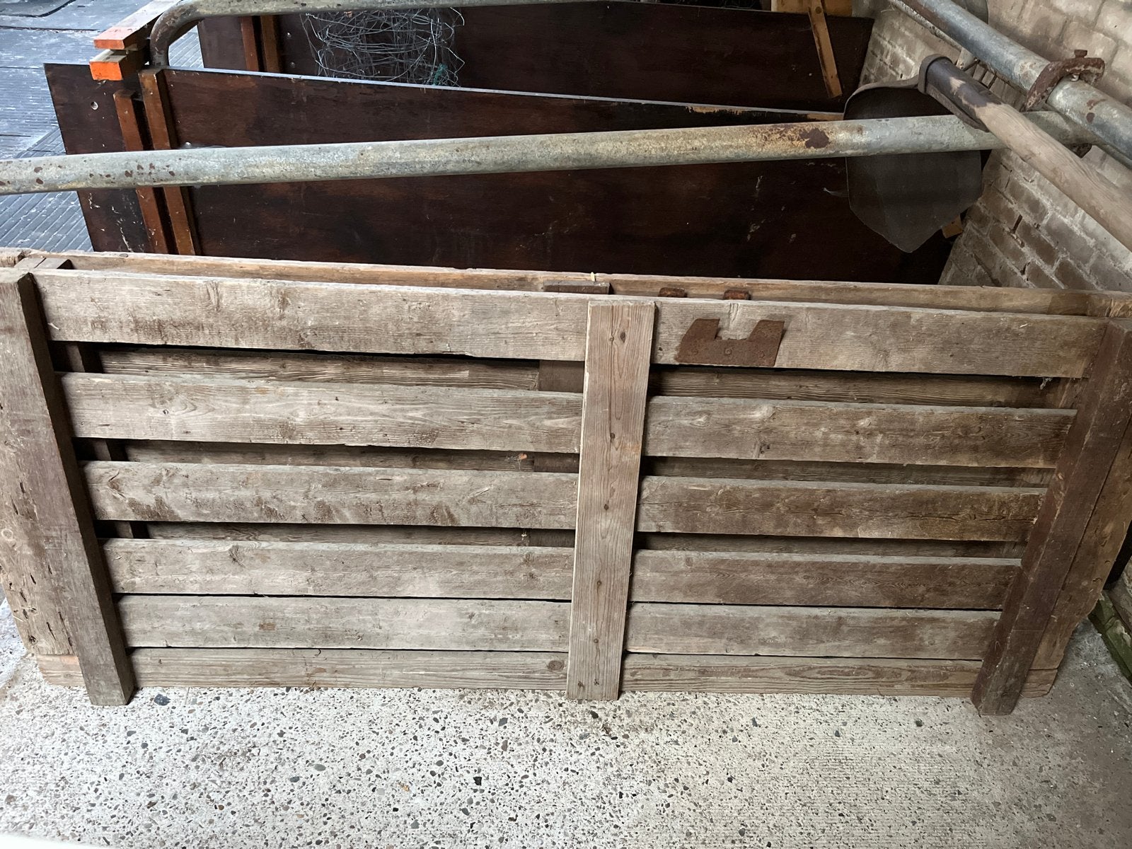 2 Houten hekjes, gebruikt, Tuin en Terras, Ophalen, Gebruikt, Hout, Tuinhek