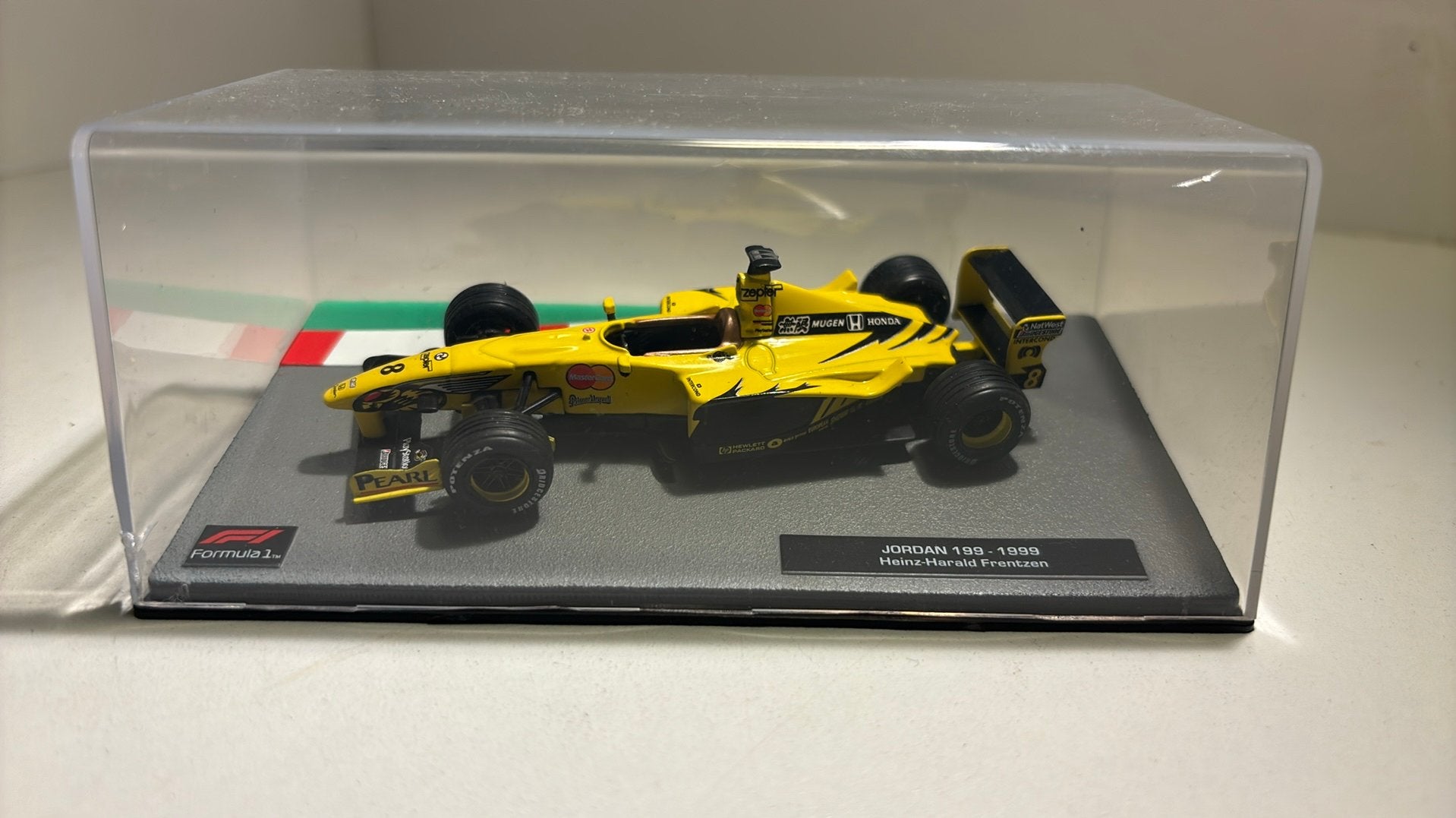 F1 jordan 199 heinz harald frentzen atlas 1.43, Hobby en Vrije tijd, Overige merken, Auto, Ophalen of Verzenden, A
